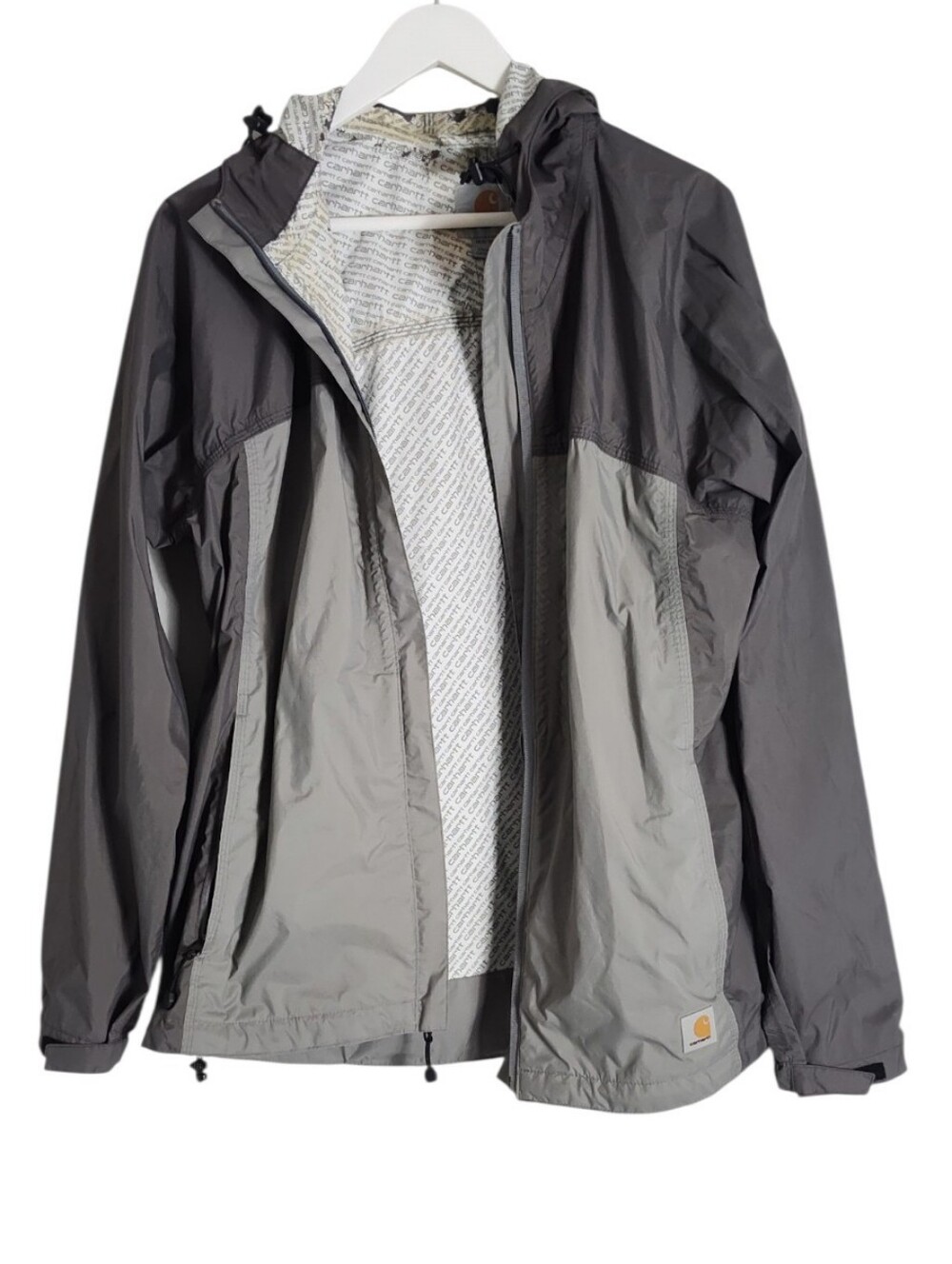 Womens Retro Carhartt Storm Defender Hooded Rain Jacket Sz Medium